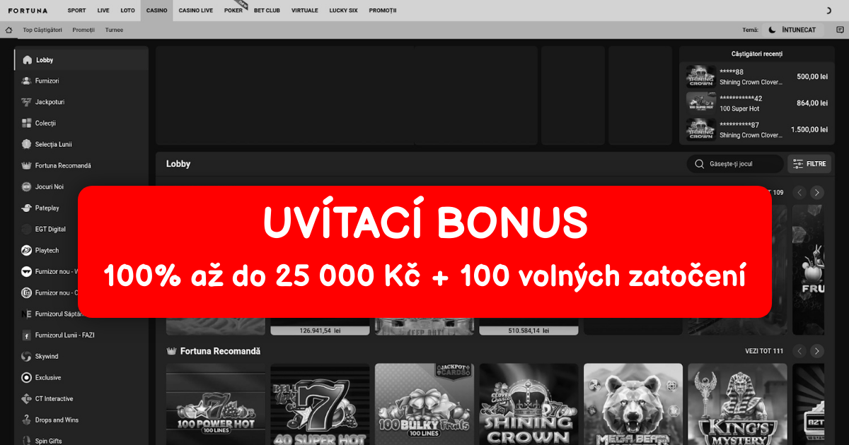 Fortuna Casino welcome bonus