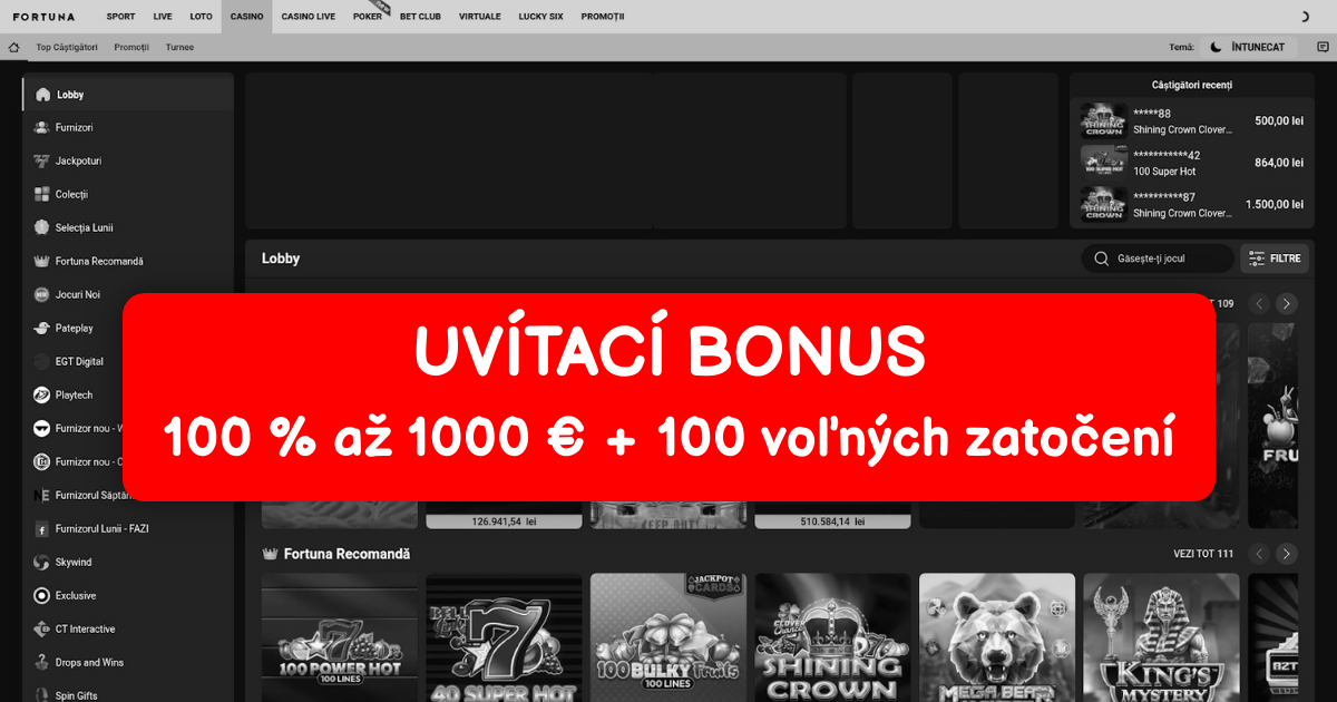 Fortuna Casino welcome bonus